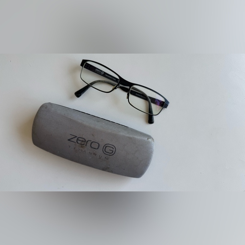 zero G TITANIUM Brookville Brushed Blue Steel 54 17 140mm Eyeglasses Frame